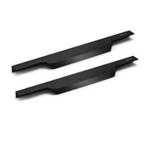 Plantex Profile Handle for Kitchen Cabinet/12 inch Aluminium Drawer Profile Handle/Wardrobe Pull Handle for Home/Office/Hotel - Pack of 2 (Black)