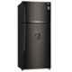 LG 547L Black Steel Frost Free Double Door Refrigerator with Water Dispenser, GN-F702HXHU