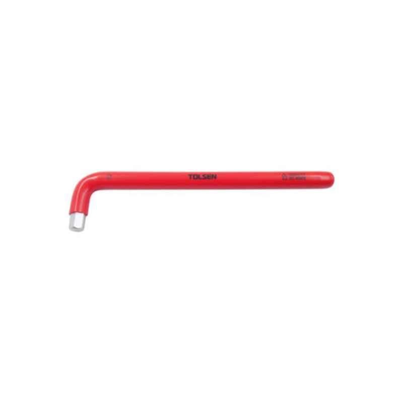 Tolsen 12x250mm Red VDE Dipped Insulated Hexagon Key L-Wrench, 42512