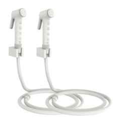 RN White.5 Health Faucet Set with Hose Pipe & Wall Holder for Toilet Cleaning (Pack of 2)