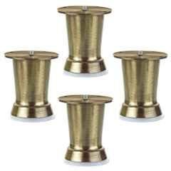 Plantex Heavy Duty Stainless Steel 4 inch Sofa Leg/Bed Furniture Leg Pair for Home/Furniture Legs for Table/Support Legs/Sofa Furniture Leg Antique Brass Set of 4 Pcs