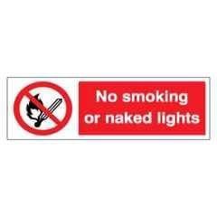 SUNSIGNS 150x200mm Vinyl & ACP Sheet No Smoking or Naked Lights Signage, SS0211VNLM3HPIFAE