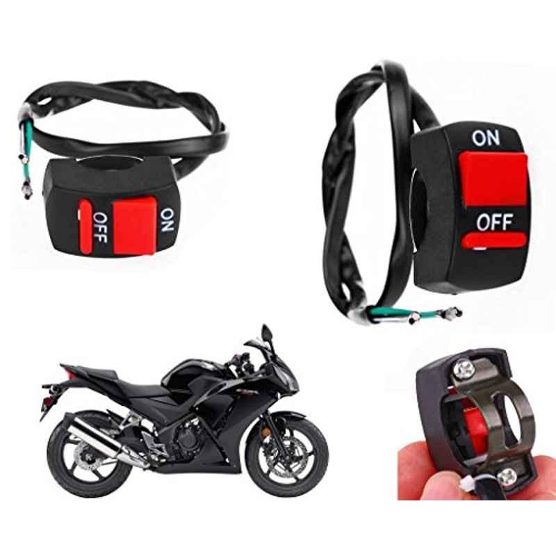 Auto Pearl 7/8 inch 12V Bike Fog Light Handle Bar Switch for Honda CBR