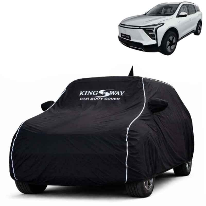 Kingsway Super Waterproof All Weather Protection Polypropylene Black Car Cover for Mahindra XEV 9S 2026 Onwards with Mirror & Antenna Pockets