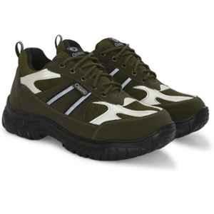 Ozarro Genuine Leather Steel Toe Olive Safety Shoes, S4452, Size: 11