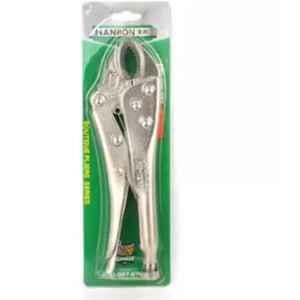 Hanbon 10 inch Carbon Steel Curved Jaw Locking Nose Plier, 72101