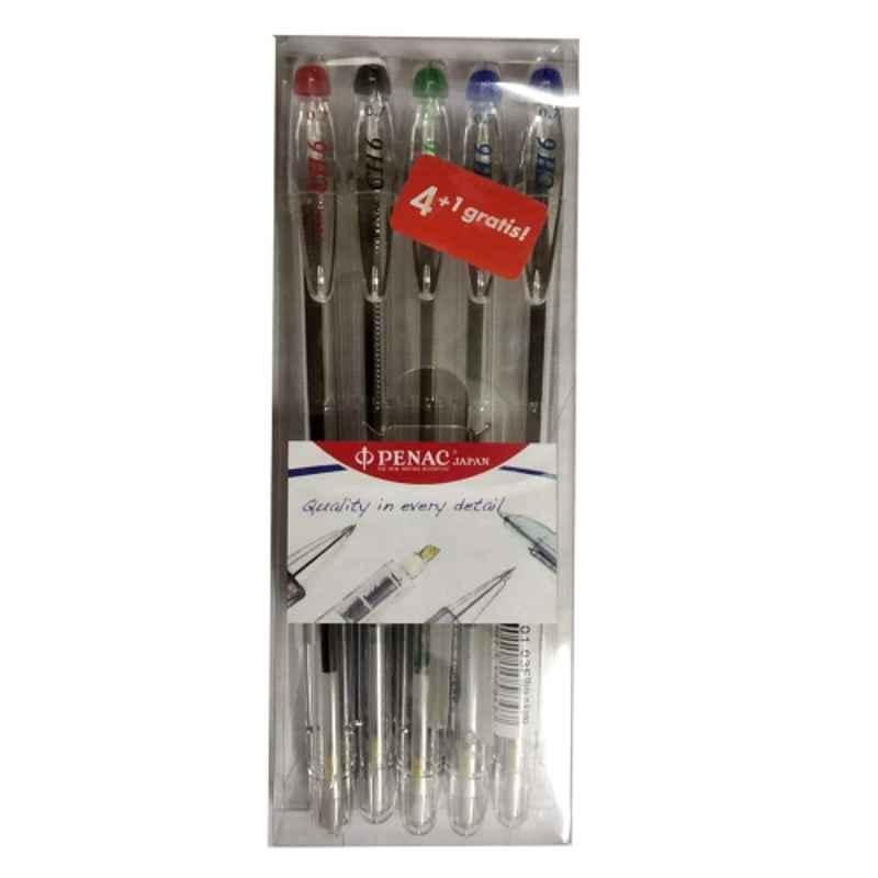 PENAC CH-6 5 Pcs 0.7mm Ball Pen Set, BA1701F-WP5