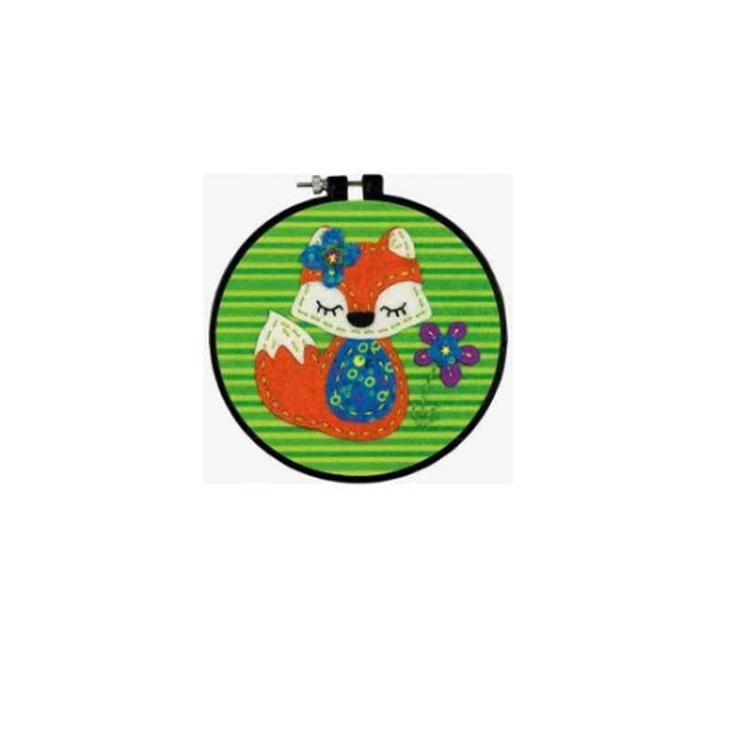 Dimensions/Learn-A-Craft Felt Applique Kit 6In Round Little Fox