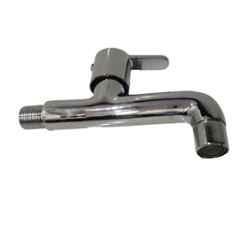 Ahuja Brass & Stainless Steel Chrome Plated Long Body Bathroom Tap with Wall Flange, AS-3