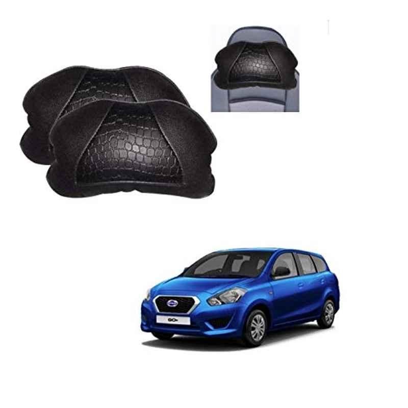 Kozdiko 2 Pcs Black Neck Rest Cushion Pillow Set for Datsun Go Plus