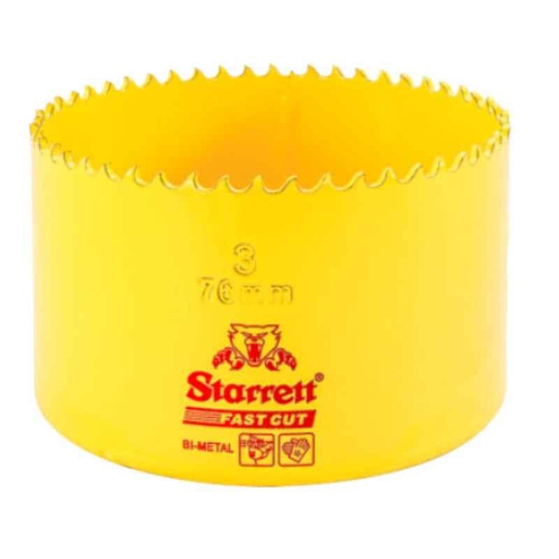 Starrett Fast Cut 76mm Yellow Bi Metal Hole Saw, FCH0300-G