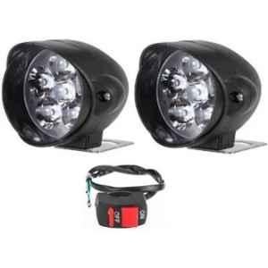 JBRIDERZBike 6 Led Hybrid 2 Pcs Set Fog Light With Switch For Tvs Max 4R