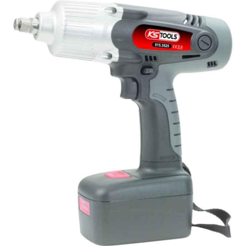 KS Tools 1/2 inch 3Ah Cordless Impact Wrench with Torque Control & 2 Battery & 1 Charger, 515.3526