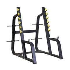 GYM24 Equipment Rambo Stainless Steel Black & Yellow Commercial Heavy Duty Squat Rack, GYM87