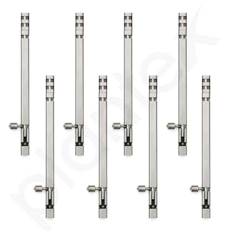 Plantex Stainless Steel Tower Bolt/Tower Bolt for Home, Offices Doors & Windows/8 inch Tower Bolt for Main Door/Door Latch/Kundi/Chitakini/Door Latch for Windows - Pack of 8 (Satin)