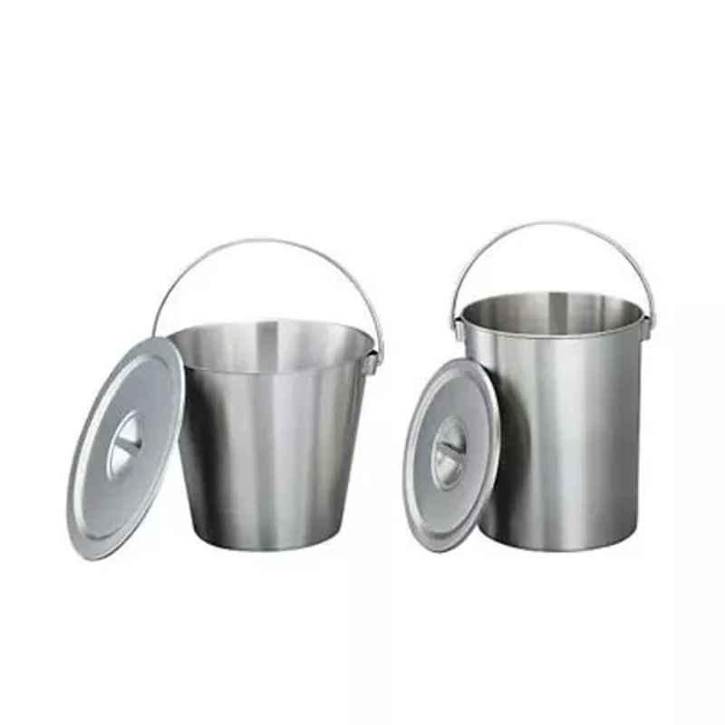 Lab Plus Stainless Steel Bucket with Handle About 11 Litre SUS304, LP-13341