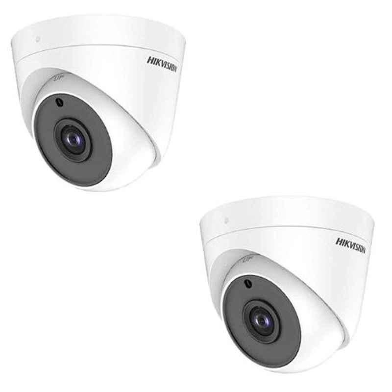 Hikvision 5MP White Ultra HD Dome Camera with Usewell Accessories, DS-2CE5AHOT-ITPF (Pack of 2)