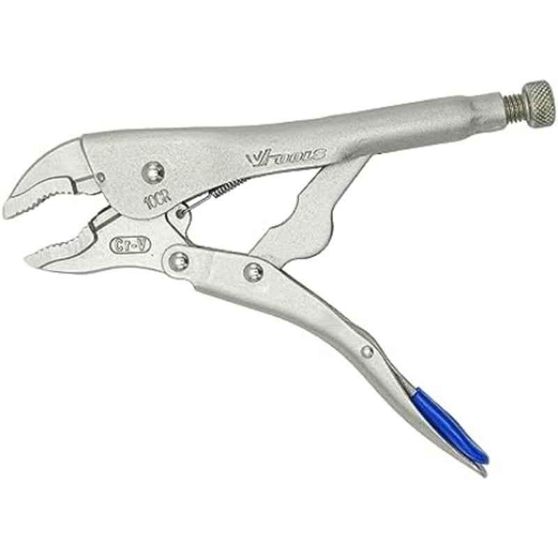 VTOOLS 10 inch CrV Heavy Duty Curved Jaw Locking Plier with Wire Cutter, VT2151