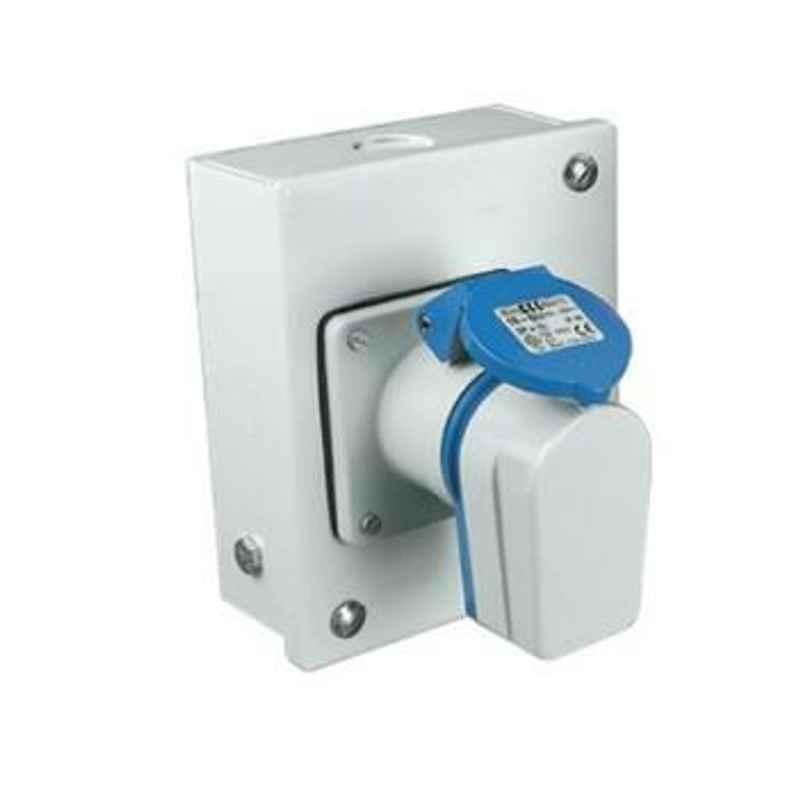 Neptune 16A 5 Pin IP44 Domestic AC/Industrial Plug & Socket Combined in Metal Enclosure without MCB, 3201