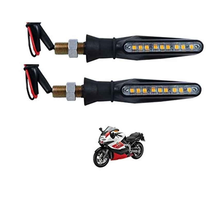 Kozdiko 4 Pcs Plastic Front & Rear Side Sleek Yellow Bike Indicator Set for BMW K 1300
