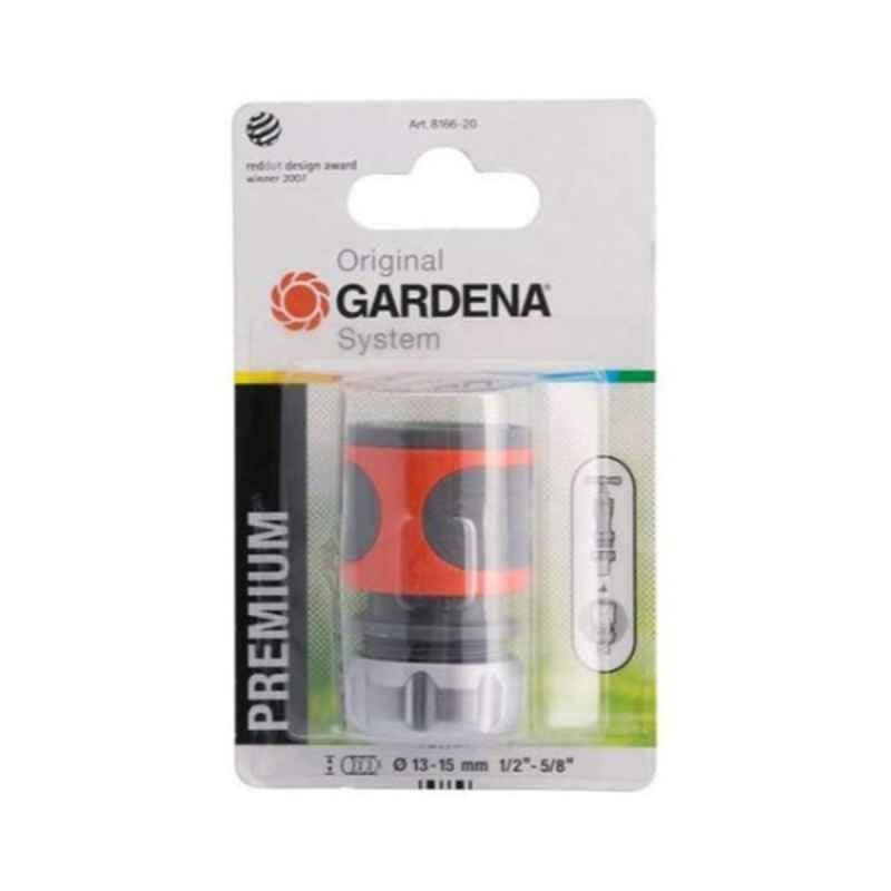Gardena 12inch Black & Silver Premium Hose Connector, 242019AC