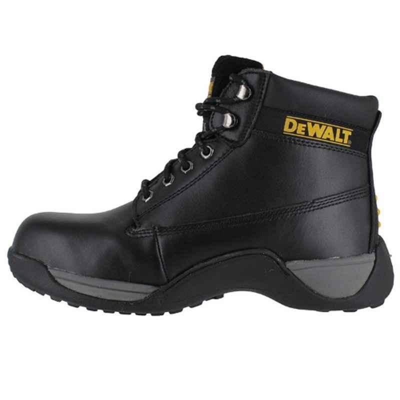 Dewalt 60011-101-44 Apprentice Grain Leather Black Safety Shoes, Size: 44