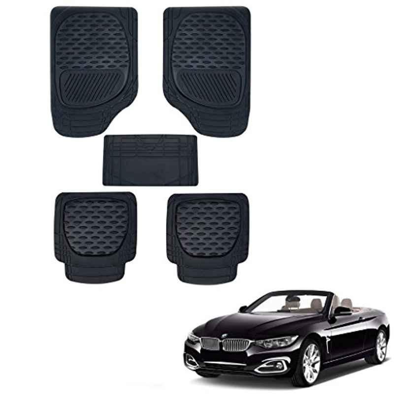 Kozdiko 6255TW 5 Pcs PVC & Rubber Black Car Mat Set for BMW 4 Series
