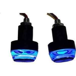A4S 2 Pcs 12V White & Blue Dual Color Bulb Bike Handle Bar LED Turn Signal Indicators Set for All Motorbikes, ASTLO72