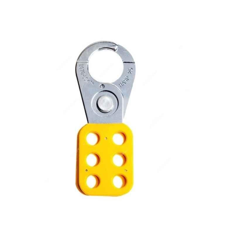 Loto-Lok 25mm Yellow Steel Lockout Hasp, HSP-PMH-25Y