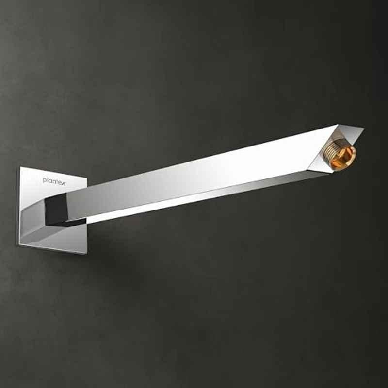 Plantex 14 inch Shower Arm for Overhead Shower/Stainless Steel Shower Pipe/Wall Mount Bathroom Fitting with 1/2 inch Thread, APS-1343-CHRM-14IN-SHOWER-ARM-PK-1
