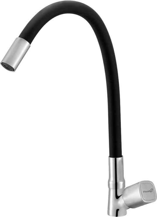 Buy Prestige DIXY Brass Chrome Finish Black Flexible Swan Neck Pillar