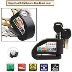 AOW Security Alarm Disk Lock Motorbike Bike Scooter Loud Disc Brake Lock Security Anti-Theft Alarm for Pulsar 200 cc