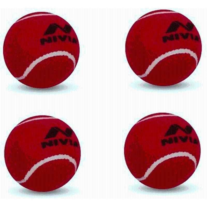 Nivia Hard tennis ball (Pack of 4) Cricket Tennis Ball (Pack of 4)