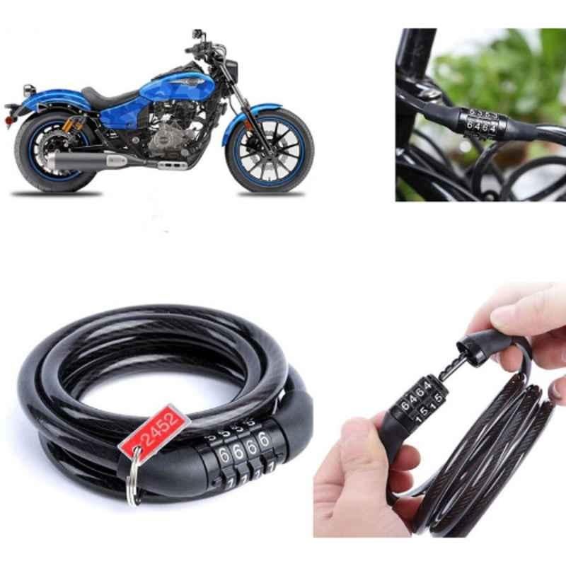 Auto Pearl PVC & Plastic Black Combination Cable Lock for Avenger 400, 732