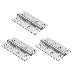Plantex Heavy Duty Stainless Steel Door Butt Hinges 4 inchx14 Gauge/1.8 mm Thickness Home/Office/Hotel for Main Door/Bedroom/Kitchen/Bathroom (Pack of 3) Satin Matte