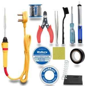 Walkers 12 Pcs Soldering & Desoldering Equipment Tool Machine Kit with Flux Paste & Wire, WK0043