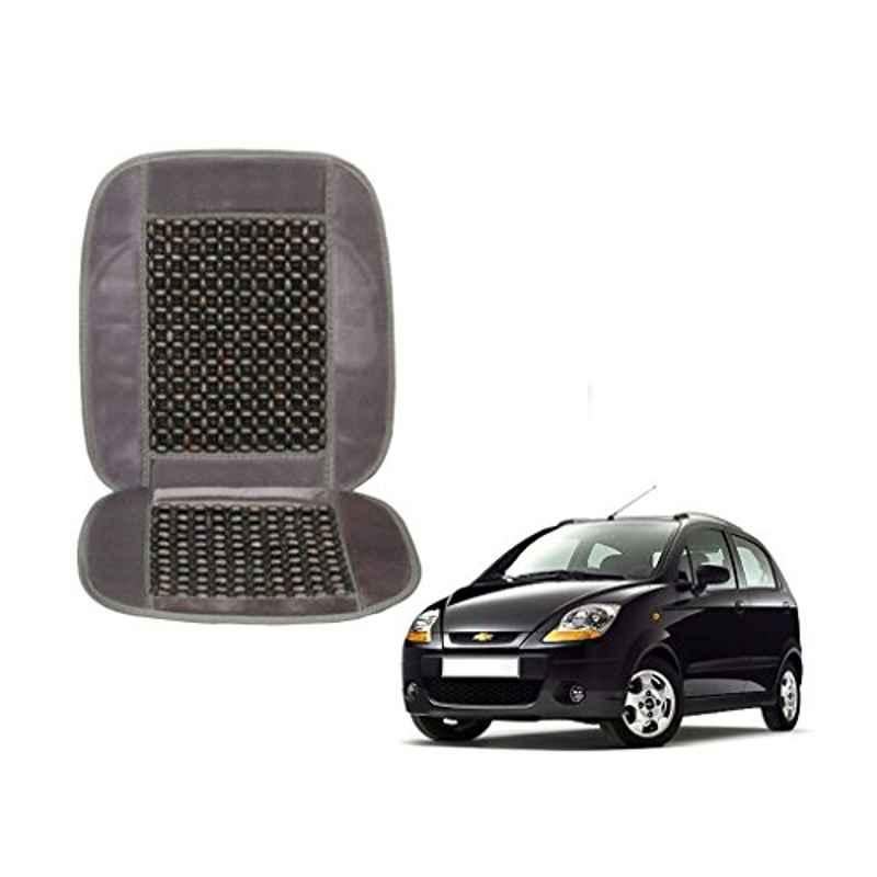 Kozdiko Wooden Beads Car Seat Cushion with Velvet Border for Chevrolet Spark