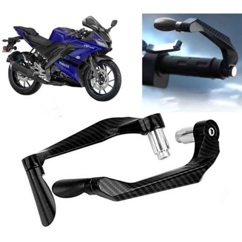 Auto Pearl 2 Pcs Aluminium Carbon Black Brake Clutch Lever Set for Yamaha YZF R15 V3 BS6
