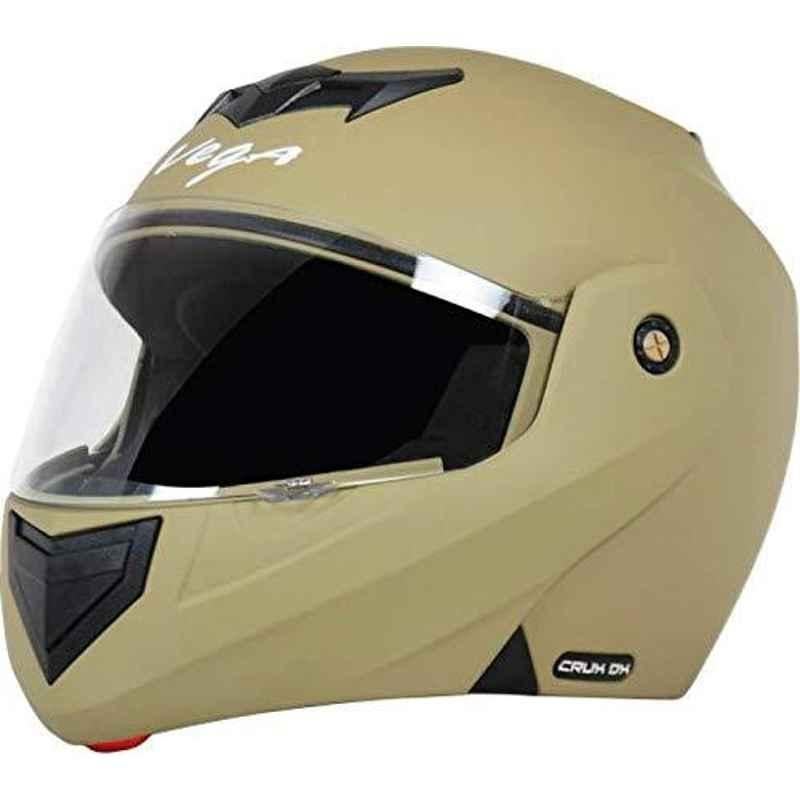 Vega Crux DX Dull Desert Storm Flip Up Helmet, Size: M