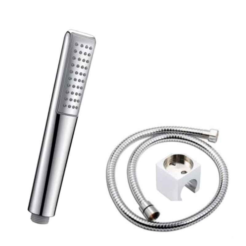 ZAP HS-004 ABS Chrome Finish High Pressure Handheld Shower with Hose Pipe & Wall Bracket