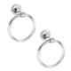 Aligarian Stainless Steel Chrome Finish Wall Mounted Round Towel Ring (Pack of 2)
