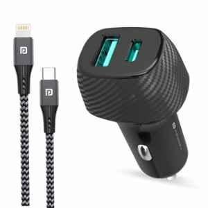 Portronics Car Power 6 Car Charger with Dual USB Port, POR 1346