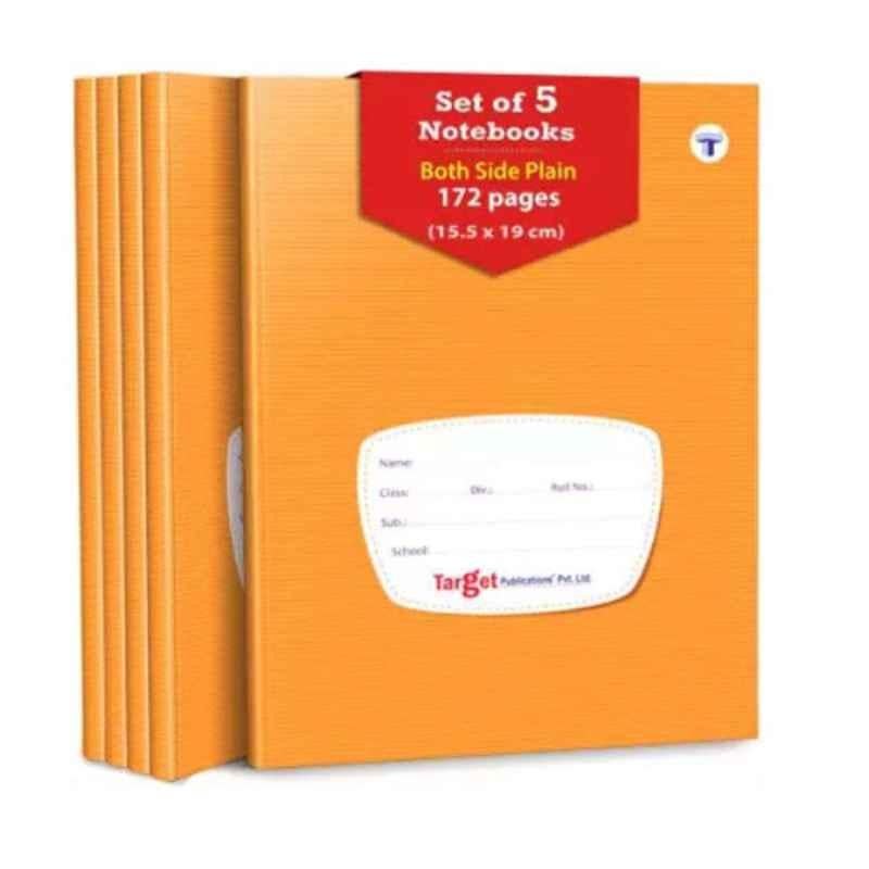 Target Publications 172 Pages Regular Both Sides Blank Small Notebooks for Kids & Students, 1249 (Pack of 5)