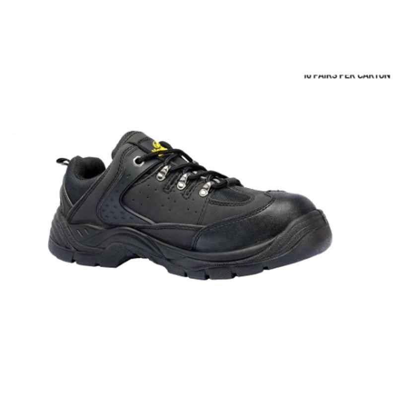Vaultex MEB Leather Black Safety Shoes, Size: 40