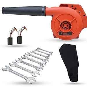 Hillgrove 800W Plastic Red Electric Air Blower with Carbon Brushes & 8 Pcs Double Open End Wrench, HGCM1081