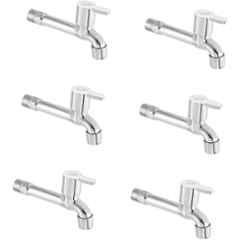 Prestige EVA Stainless Steel Chrome Finish Long Body Bib Cock (Pack of 6)