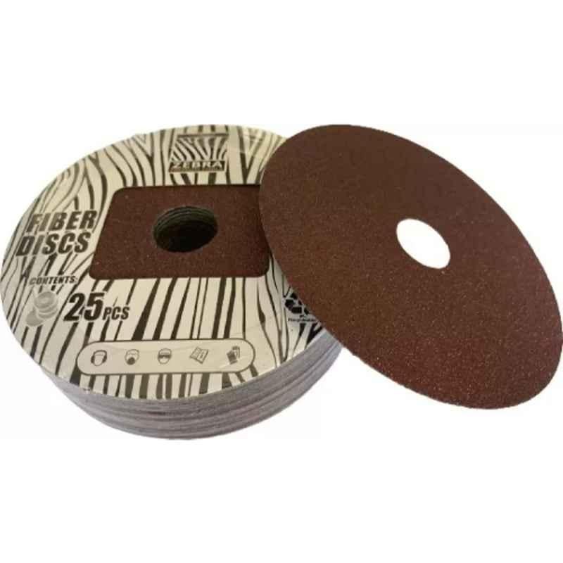 Zebra Premium Tools Z-FD36 5 inch Aluminium Oxide Fiber Sanding Disc (Pack of 25)