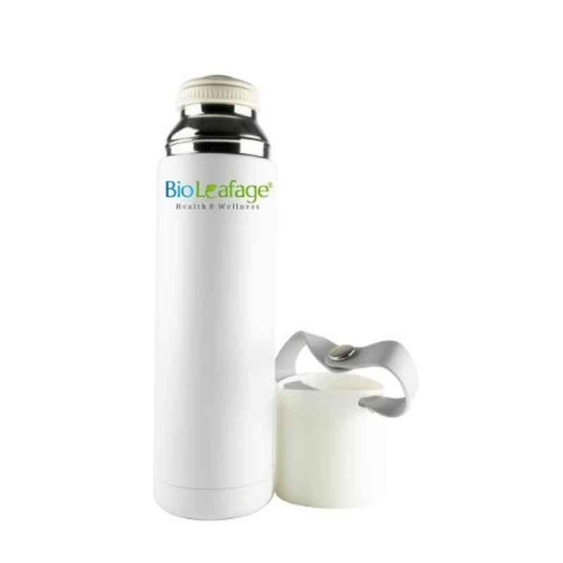 Bio Leafage 500ml White Stainless Steel Flask Water Bottle, BLWBW002-500ML