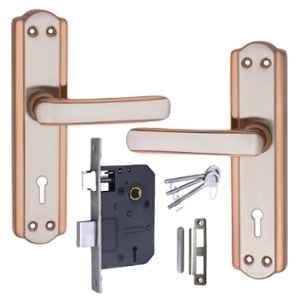 ATOM 7 inch Iron Rose Gold Finish Mortise Door Lock Set, MH-606-KY-RG