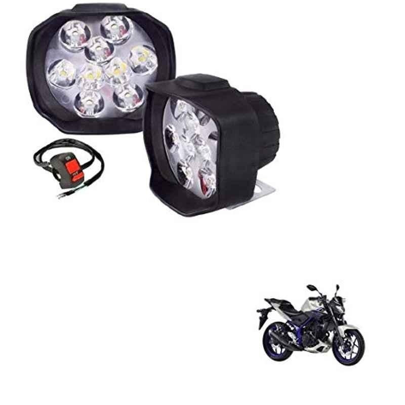 Kozdiko 2 Pcs Sheen 15W 9 LED 6000k Transformer Bumble Bee Style LED Fog Light Set for Yamaha MT 03, koz_81411